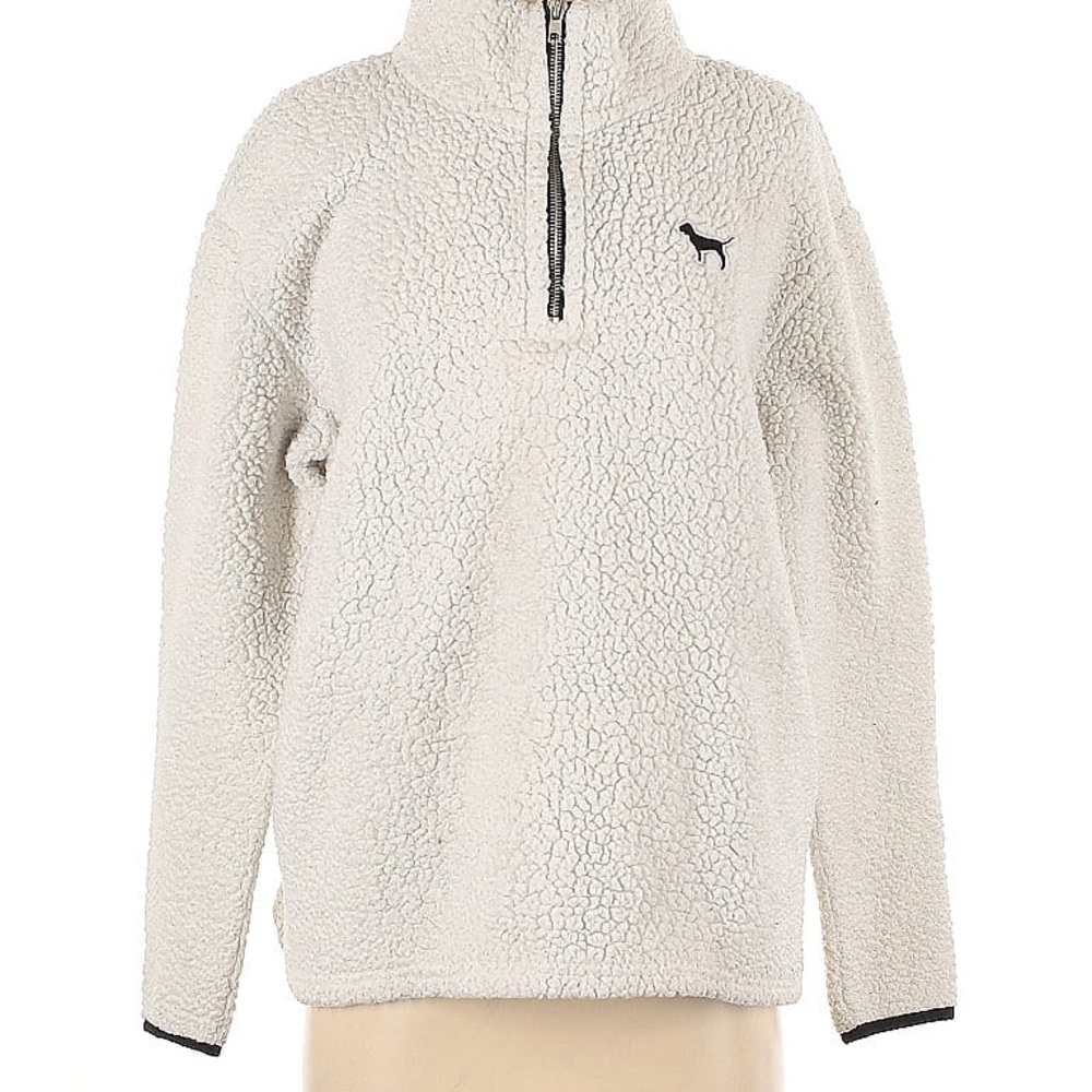 PINK Victoria's Secret White Sherpa Jacket